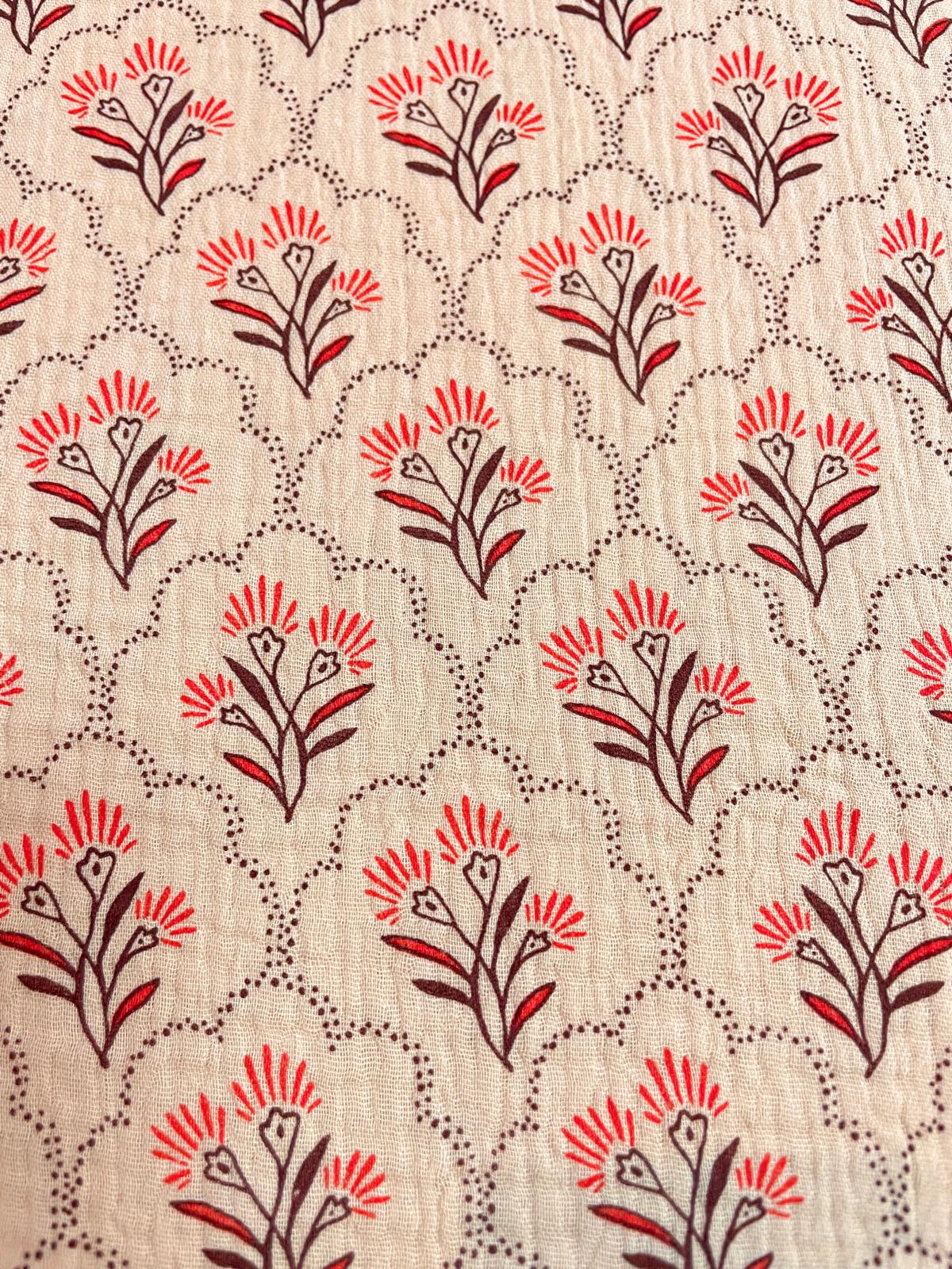 Musselin mit Blumen Musselin mit Blumen